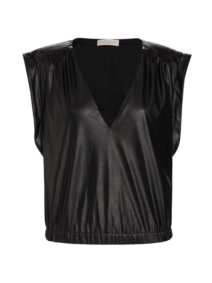 Annabelle Faux Leather Top | Saks Fifth Avenue