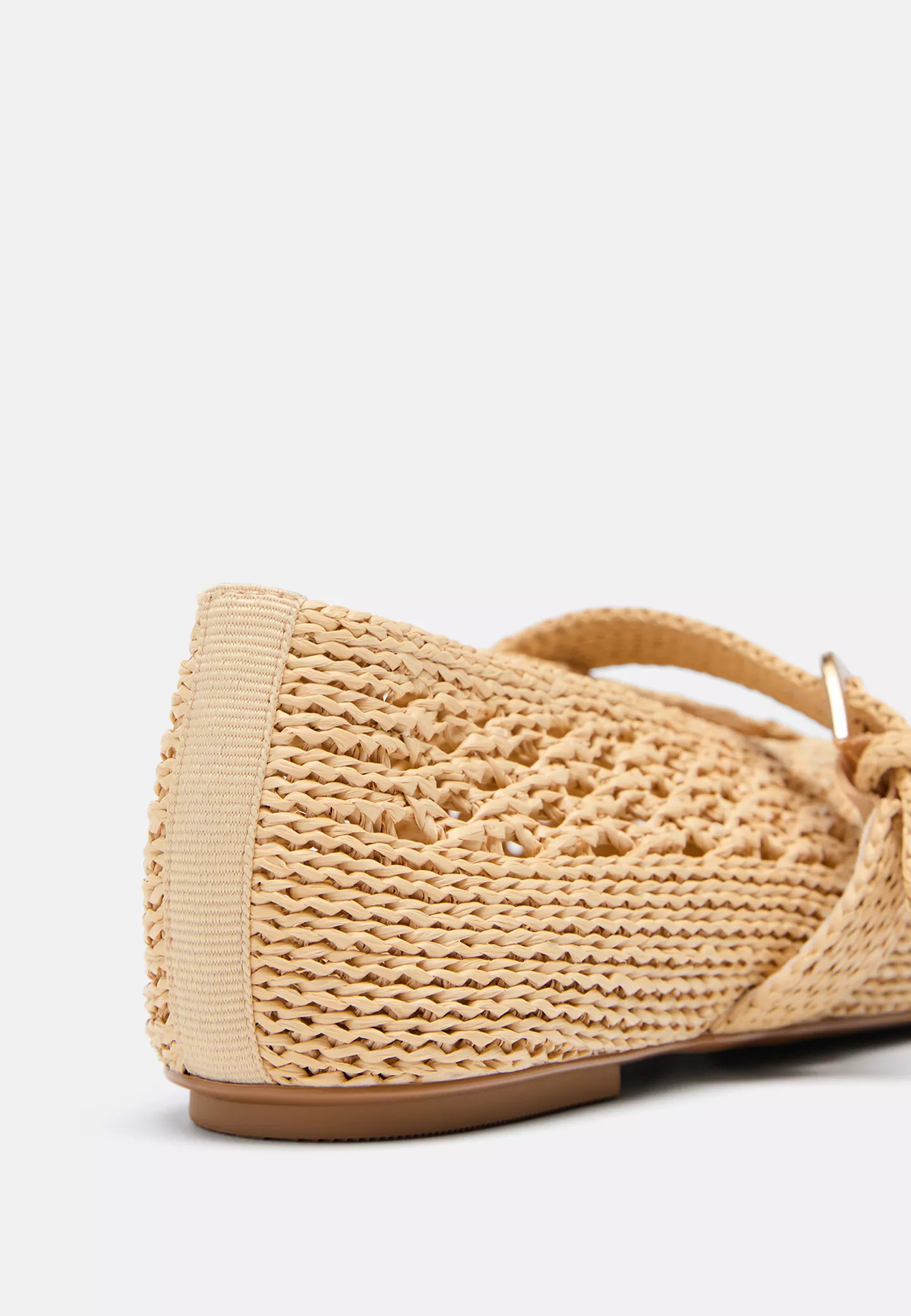 Strappy crochet ballet flats - Women's Flat shoes | Stradivarius United Kingdom | Stradivarius (UK)