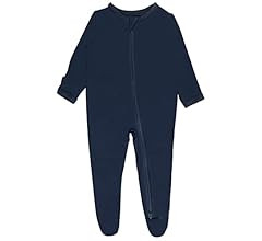 Bamboo Baby Footed Pajamas with Mitten Cuffs , Soft Long Sleeve Romper 0-12 Months | Amazon (US)