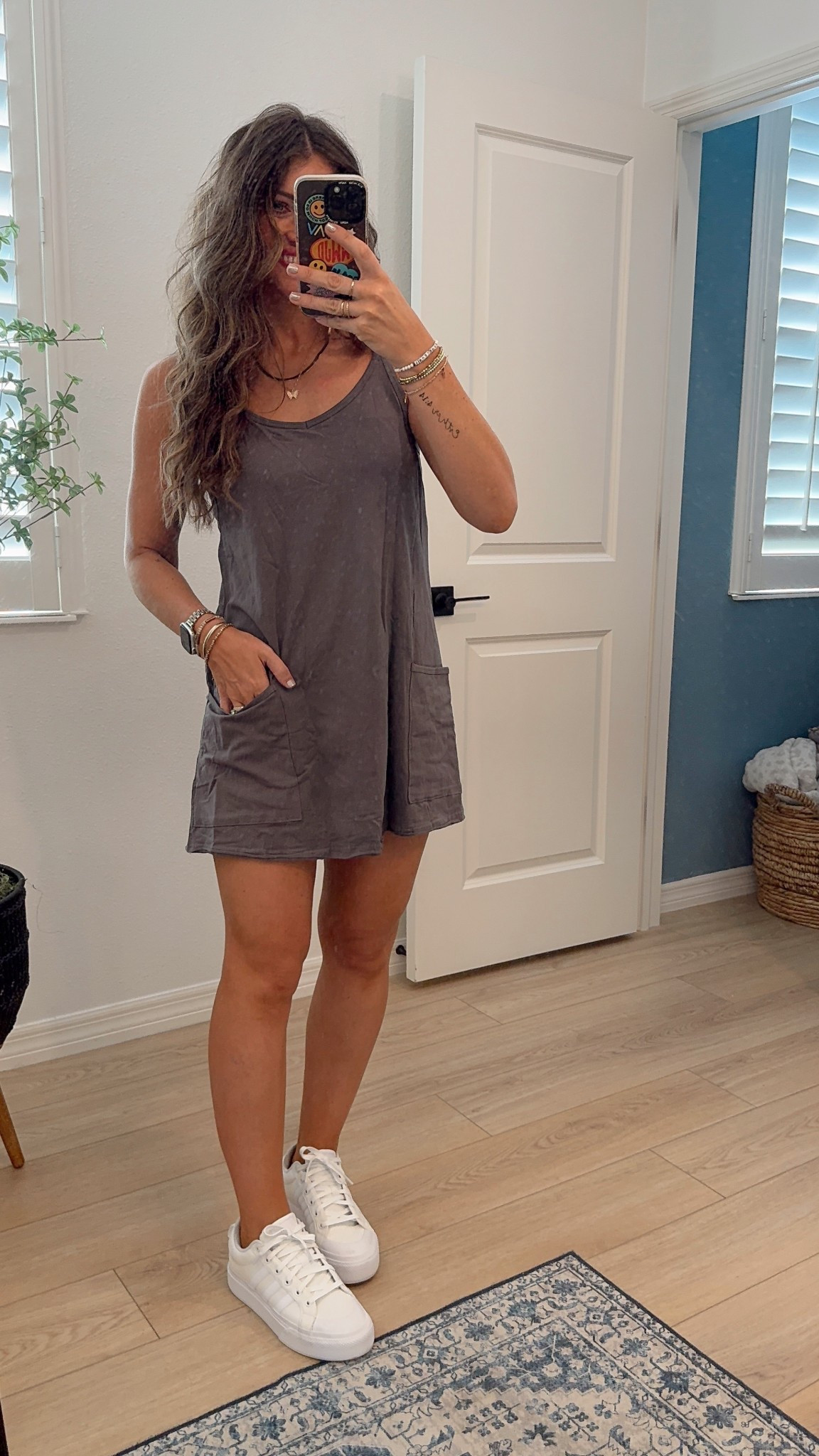 The best little Amazon dress! I wear these to Disney and just for everyday mom life :) couldn’t live without em — especially in the summertime! True to size small. 