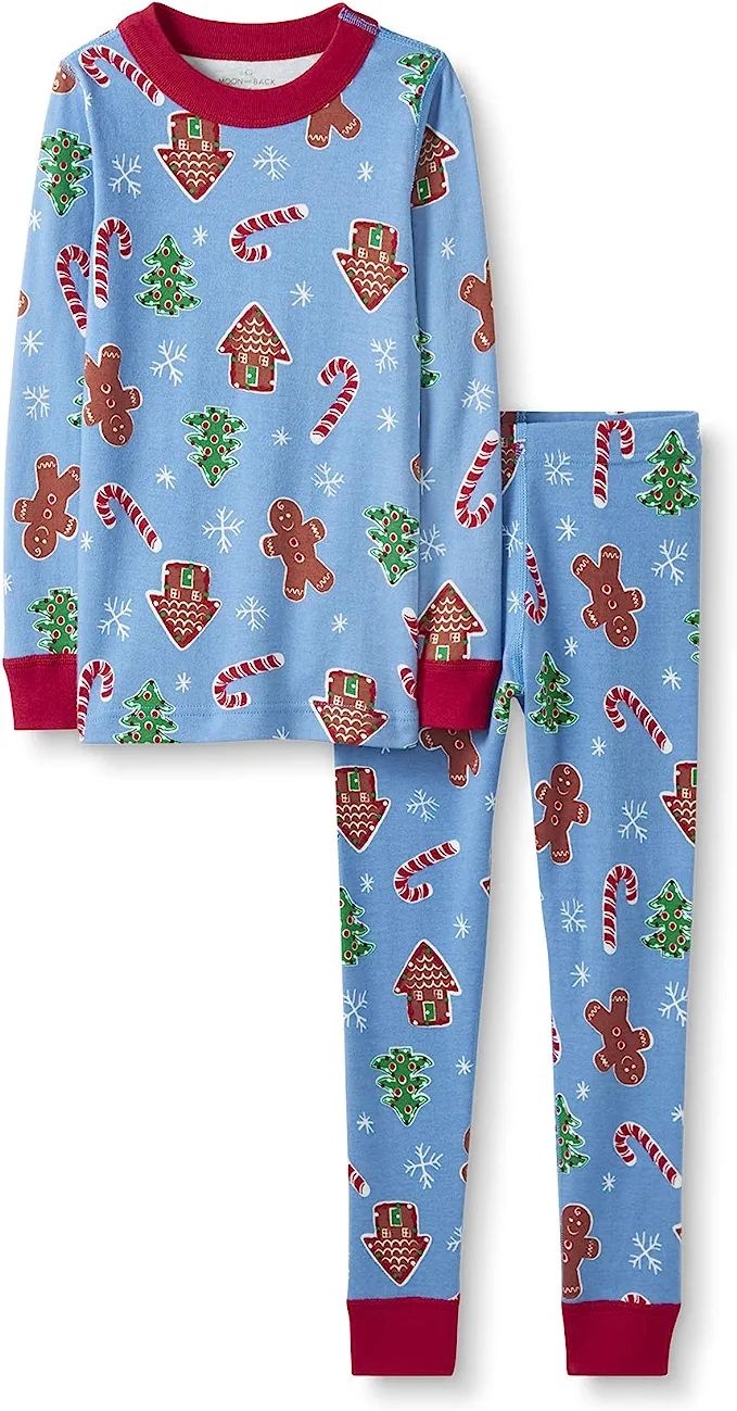 Moon and Back by Hanna Andersson Kids' Organic Holiday Family Matching 2 Piece Pajama Set | Amazon (US)