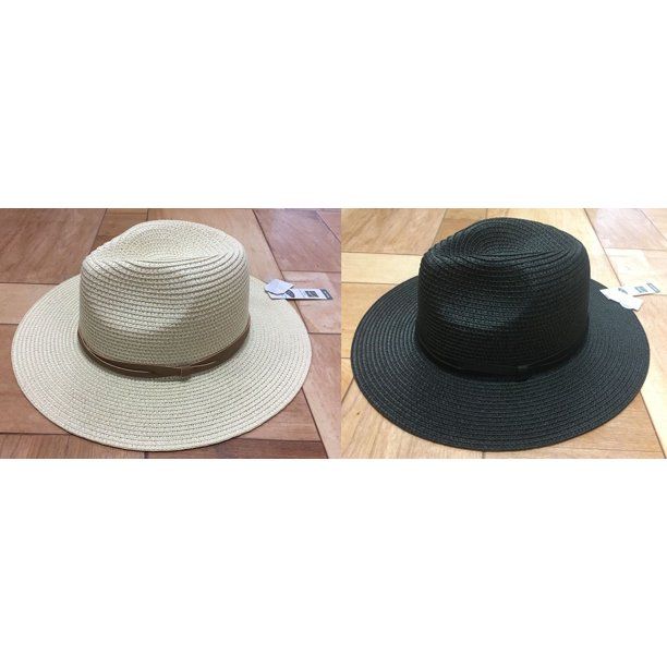 Time and Tru Women's Straw Fedora 2-Pack | Walmart (US)