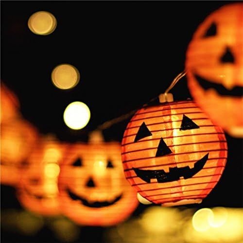 Halloween Lights,Makion Halloween Decorations Fairy Lights 2.5M/8.2FT 10 Led Pumpkin Lanterns Bat... | Amazon (US)