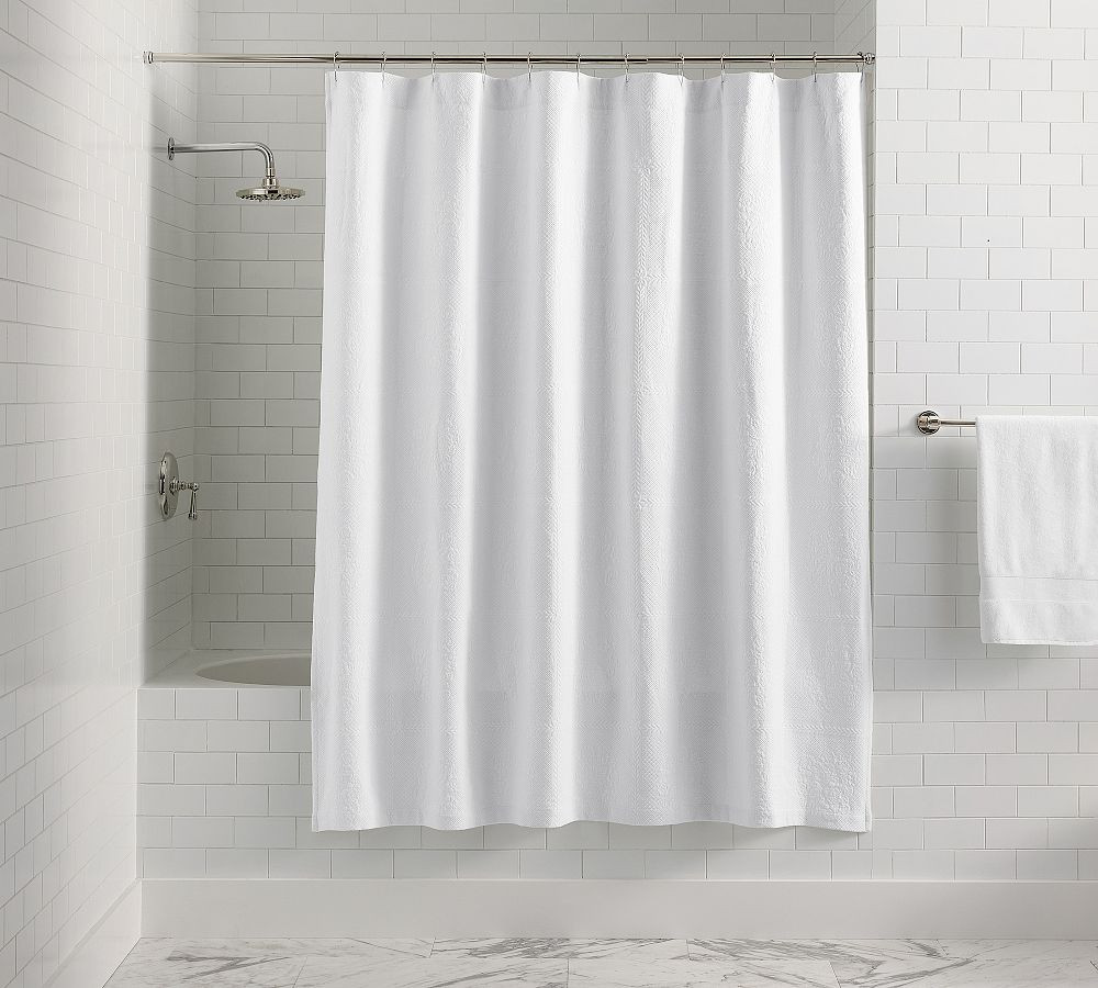 Floral Matelasse Shower Curtain | Pottery Barn (US)