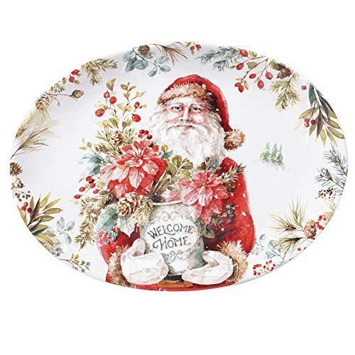 Certified International Christmas Story Oval Platter 16", Large, Red | Amazon (US)