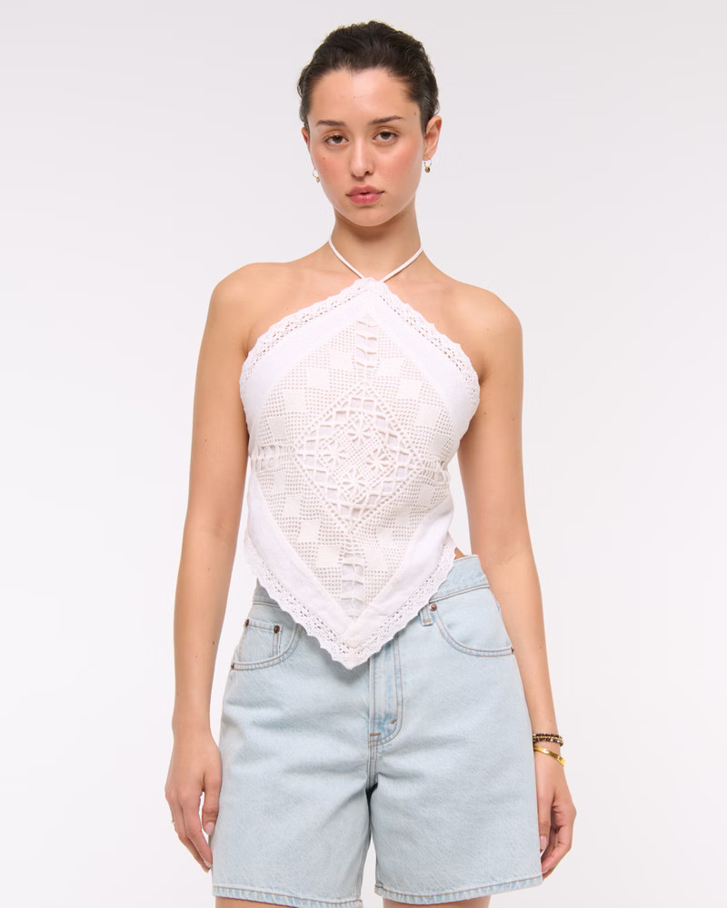 Linen-Blend Bandana Top | Abercrombie & Fitch (US)