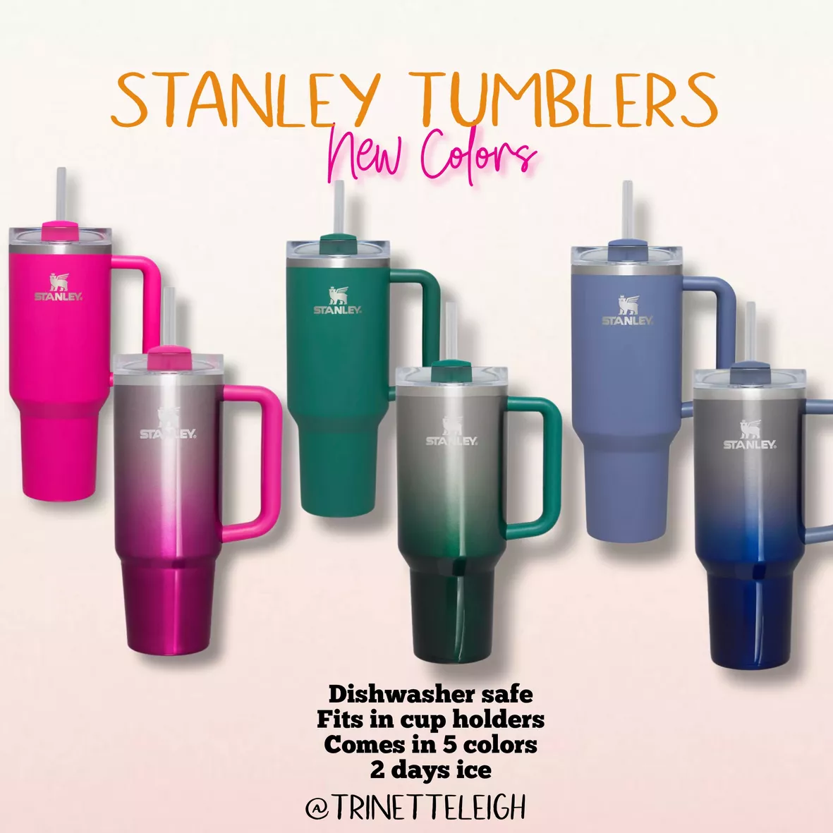 Stanley Adventure Quencher H2.0 Flowstate 40 oz Tumbler -  Camelia Pink Gradient: Tumblers & Water Glasses