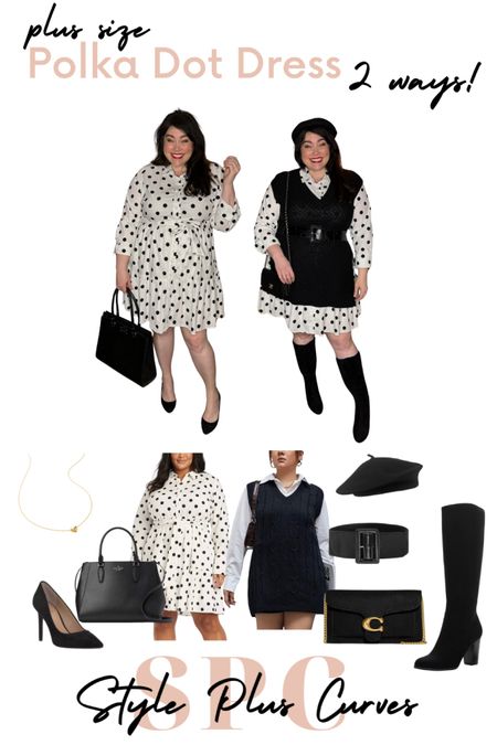 Found this adorable plus size polka dot dress and just had to style it. In fact, I loved it so much that I styled it 2 ways! 

#LTKplussize