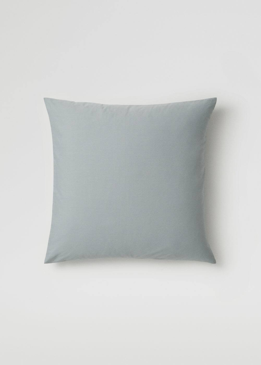 Percale cotton cushion case 60X60cm (pack of 2) | MANGO (UK)