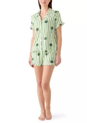 Crown & Ivy Women's Shirt and Shorts Print Pajama Set, XL | Belk