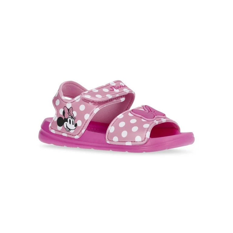 Minnie Mouse Toddler Girls Single Strap Bow Sandals | Walmart (US)