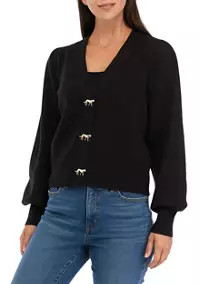 Women's Solid Cropped Cardigan | Belk