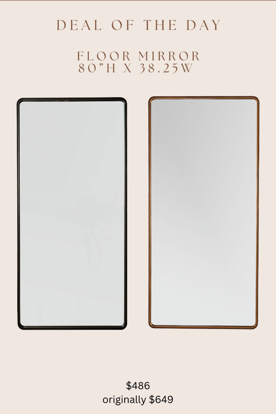 Best sale & price I’ve ever seen for a floor mirror this size!!! If you’re been needing an oversized mirror that isn’t $1200-$2500, here you go 😍🙌🏻

#LTKstyletip #LTKsalealert #LTKhome