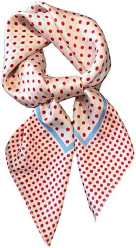 Polka Dots Square Scarf for Women 1950s Silk Satin Head Neck Scarves Soft Retro Kerchief Neckerch... | Amazon (US)