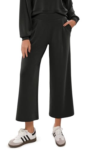 ODODOS Modal Soft Wide Leg Cropped Pants for Women High Waist Casual Relaxed Pants with Pockets-2... | Amazon (US)