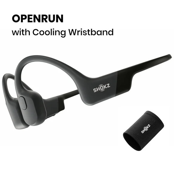 Shokz OpenRun Bone Conduction Waterproof Bluetooth Headphones for Sports with Cooling Wristband (... | Walmart (US)