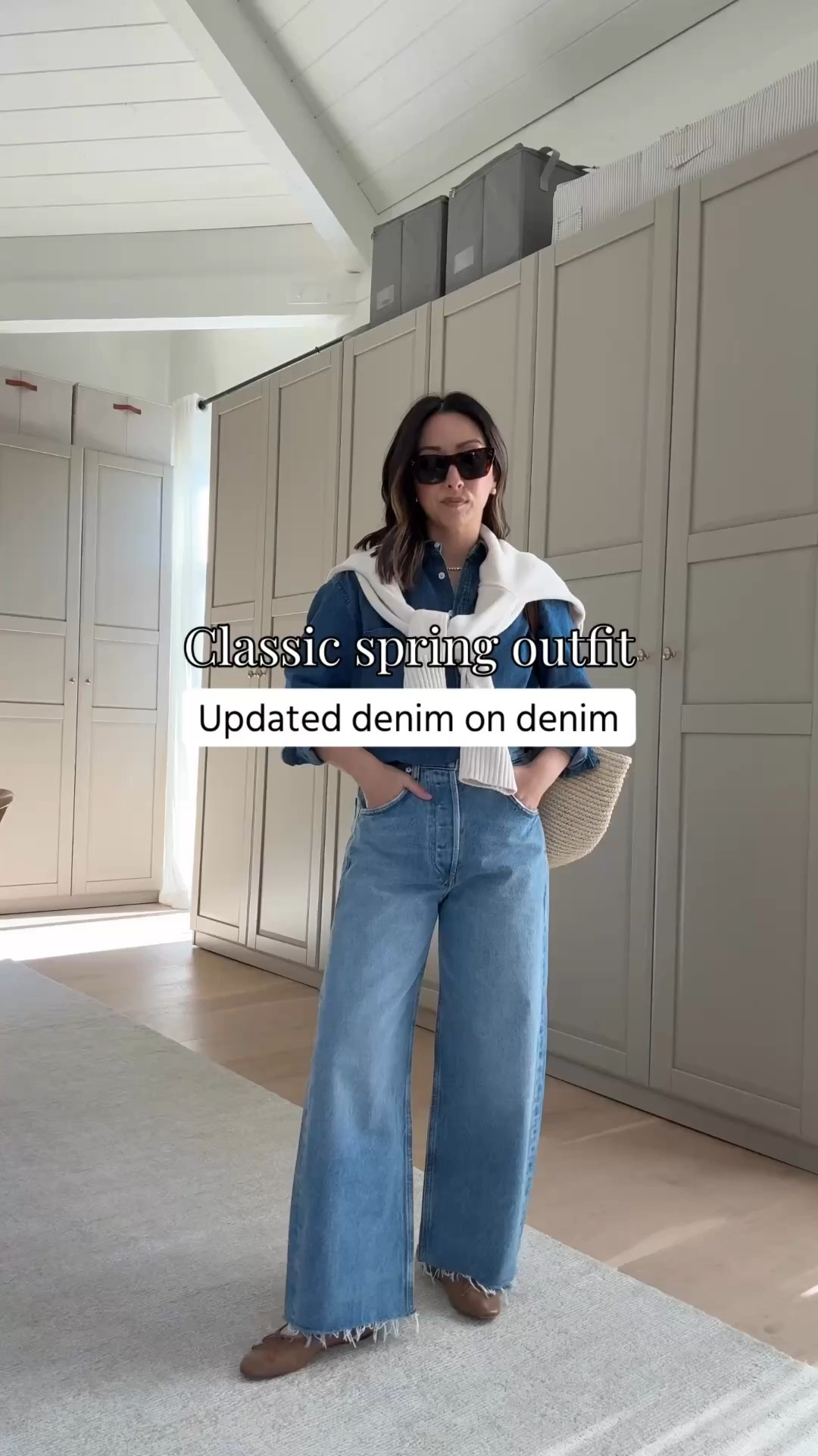 Spring Staples I Re-Wear Every Year: AYR Denim Shirt. The wash is incredible and I love the fit. Roomy without being overwhelming. I'm in my normal size, xs. 

AYR Denim shirt xs
Citizens of Humanity Ayla Jeans 24 - size down
Loeffler Randall ballet flats 5.5
The Hunting Season tote
Everlane cotton sweater xs
Celine sunglasses
Dorsey James necklace 15"
Quince earrings

Spring outfits, spring style, petite style 

#LTKPetite #LTKmomlife #LTKootd