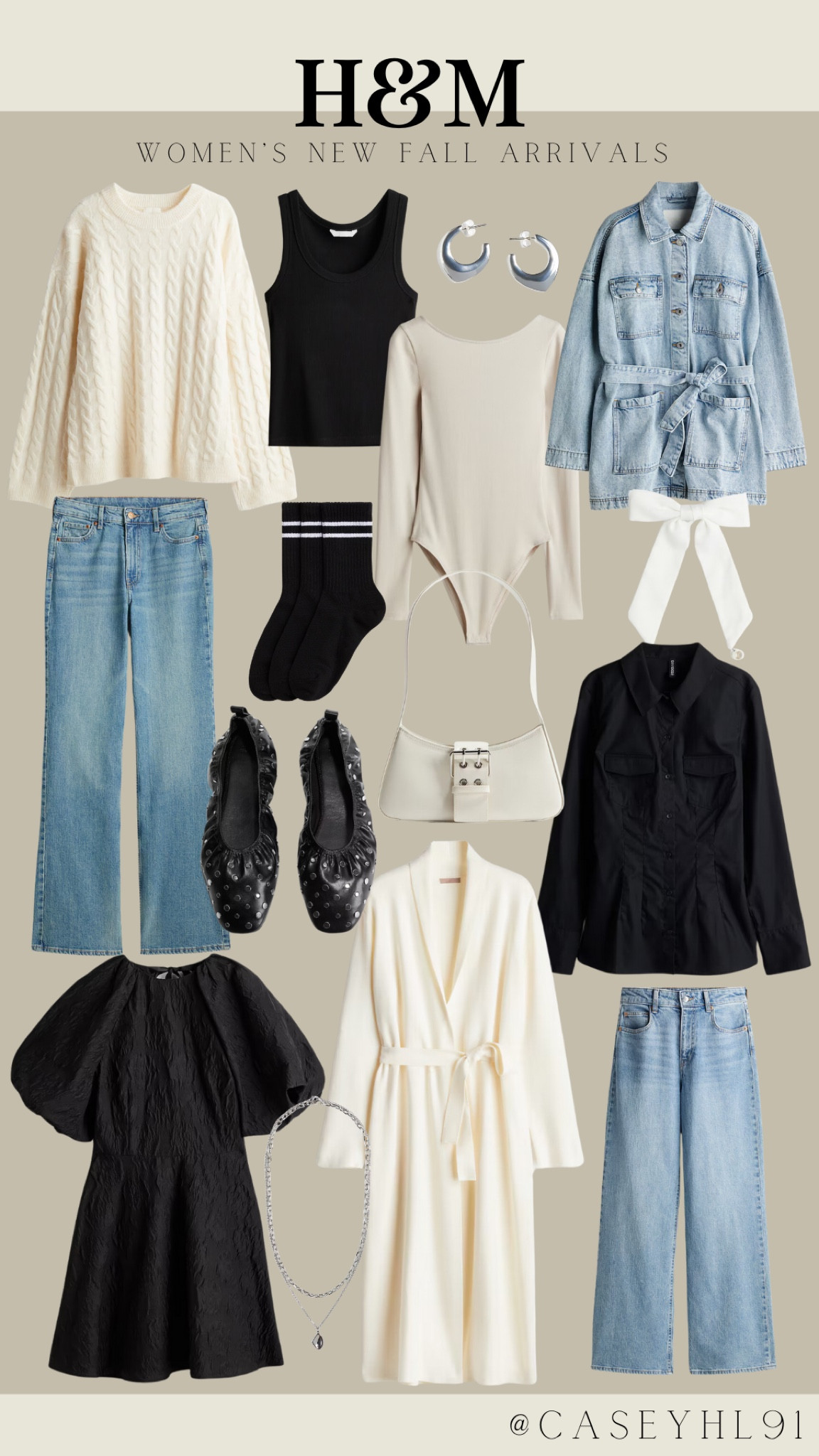 Perfect fall neutrals from H&M have arrived! Mix and match pieces for endless outfit options. Pair the bodysuit with jeans and flats for a go-to fall outfit.



#LTKStyleTip #LTKShoeCrush #LTKSeasonal