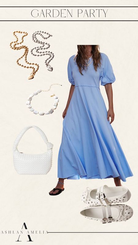 blue dress, ballet flats, white handbag, summer handbag, summer dress, summer outfit 

#LTKSeasonal #LTKStyleTip #LTKFindsUnder100