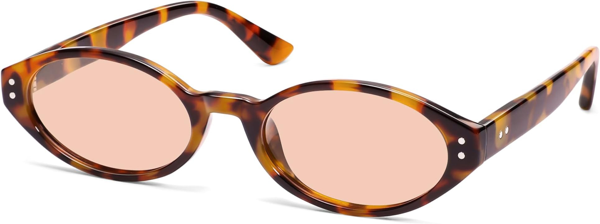 Retro Polarized Oval Sunglasses for Women Chic Cat Eye Small 90s Sunnies Narrow Style AP3743 | Amazon (US)