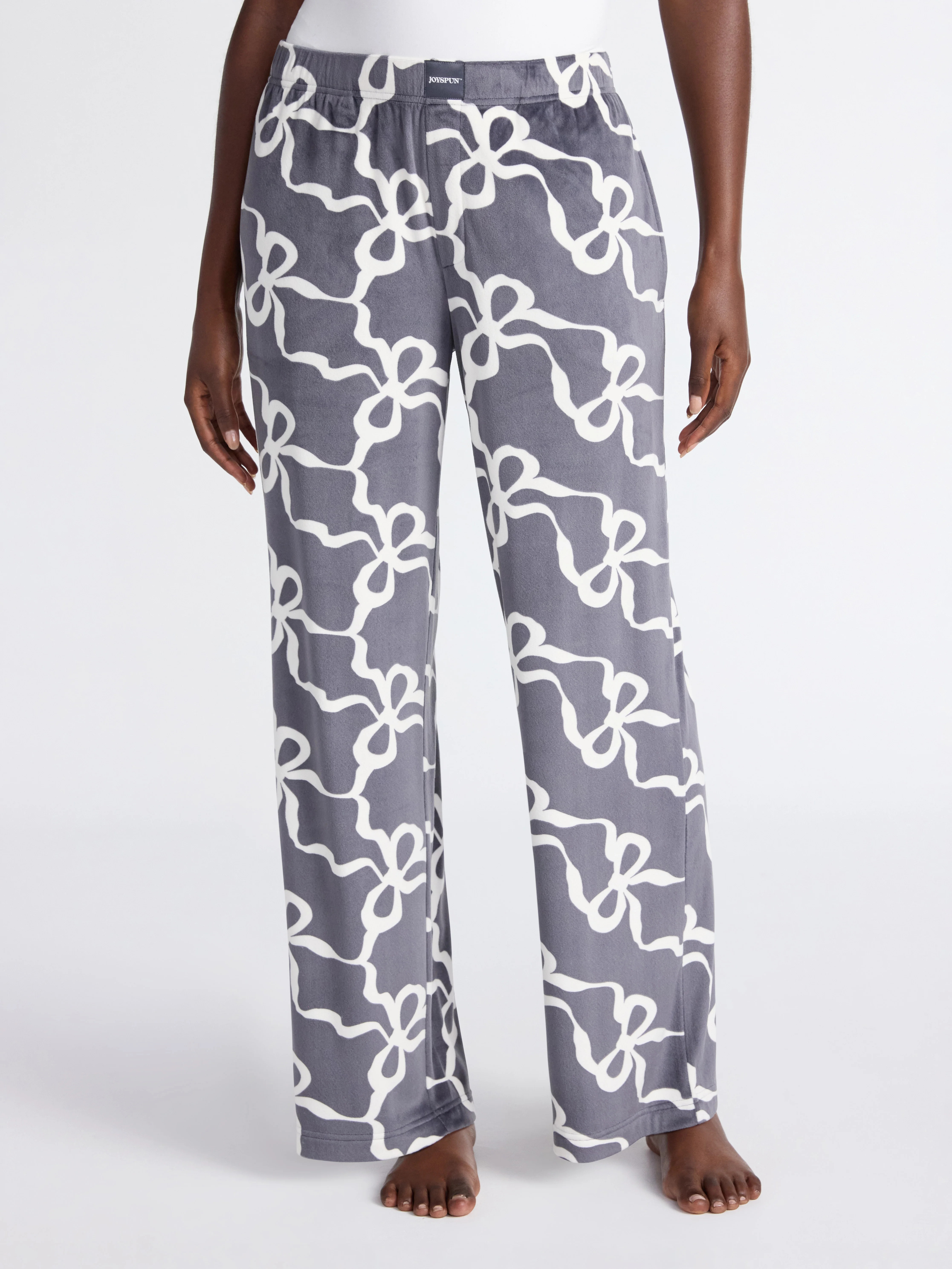 Joyspun Women's Velour Wide-Leg Sleep Pants, Size XS-3X | Walmart (US)