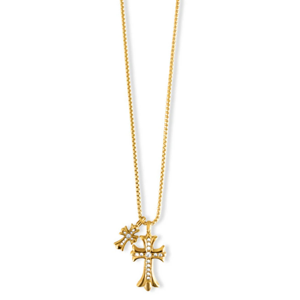 Lazara Double Cross Pendant Necklace | Ellie Vail Jewelry