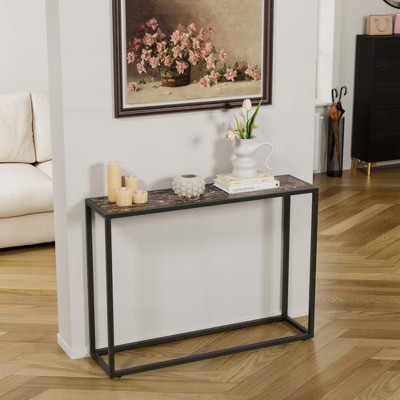KIGFTSOD Narrow Console Table - High-End Edge-Wrapped Foyer/Entrance Table, Industrial Corridor/Living Room Table | Target