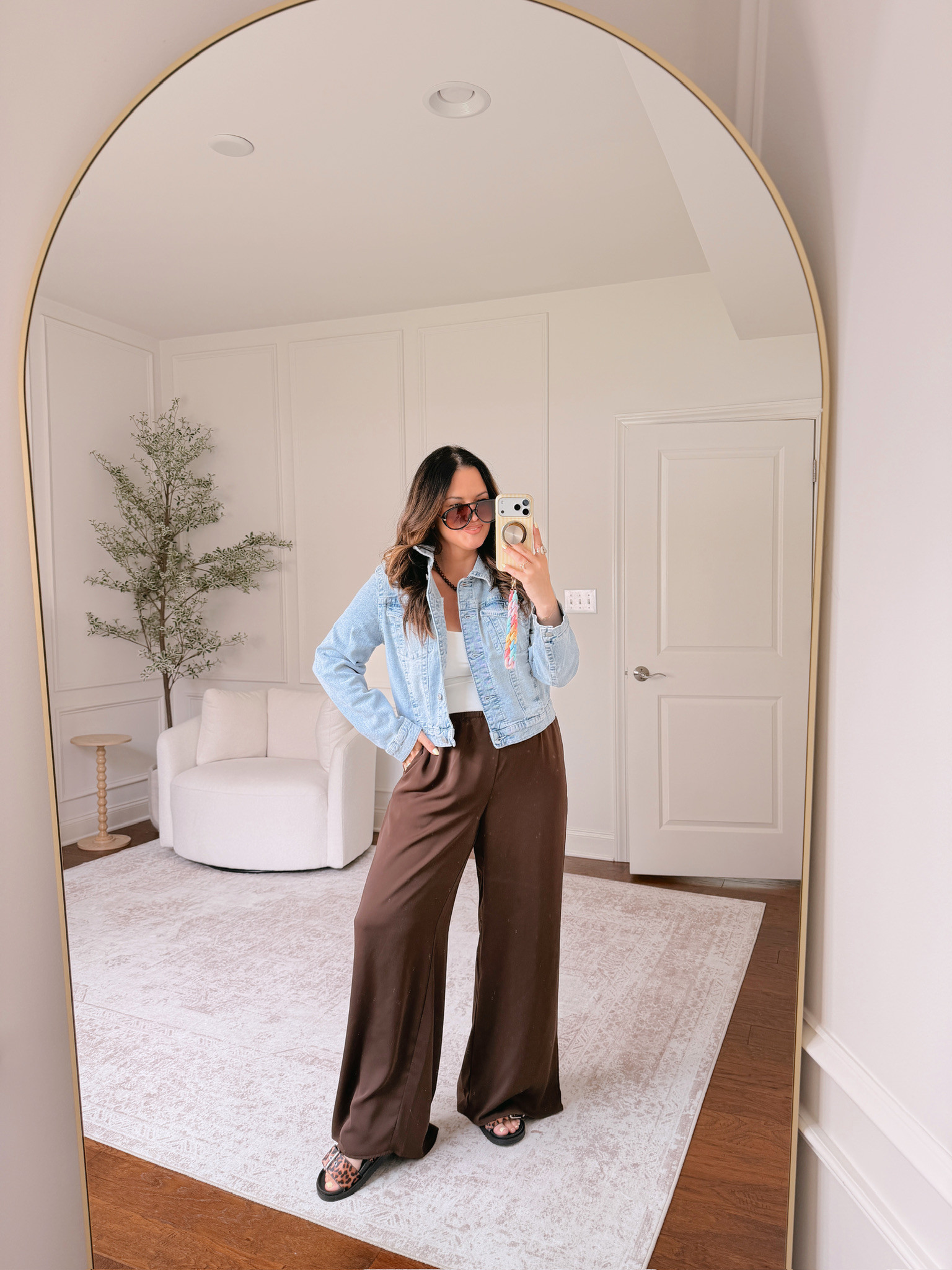 wearing a large in the tank, XL in the denim jacket & pants 

 #LTKSeasonal #LTKMidsize