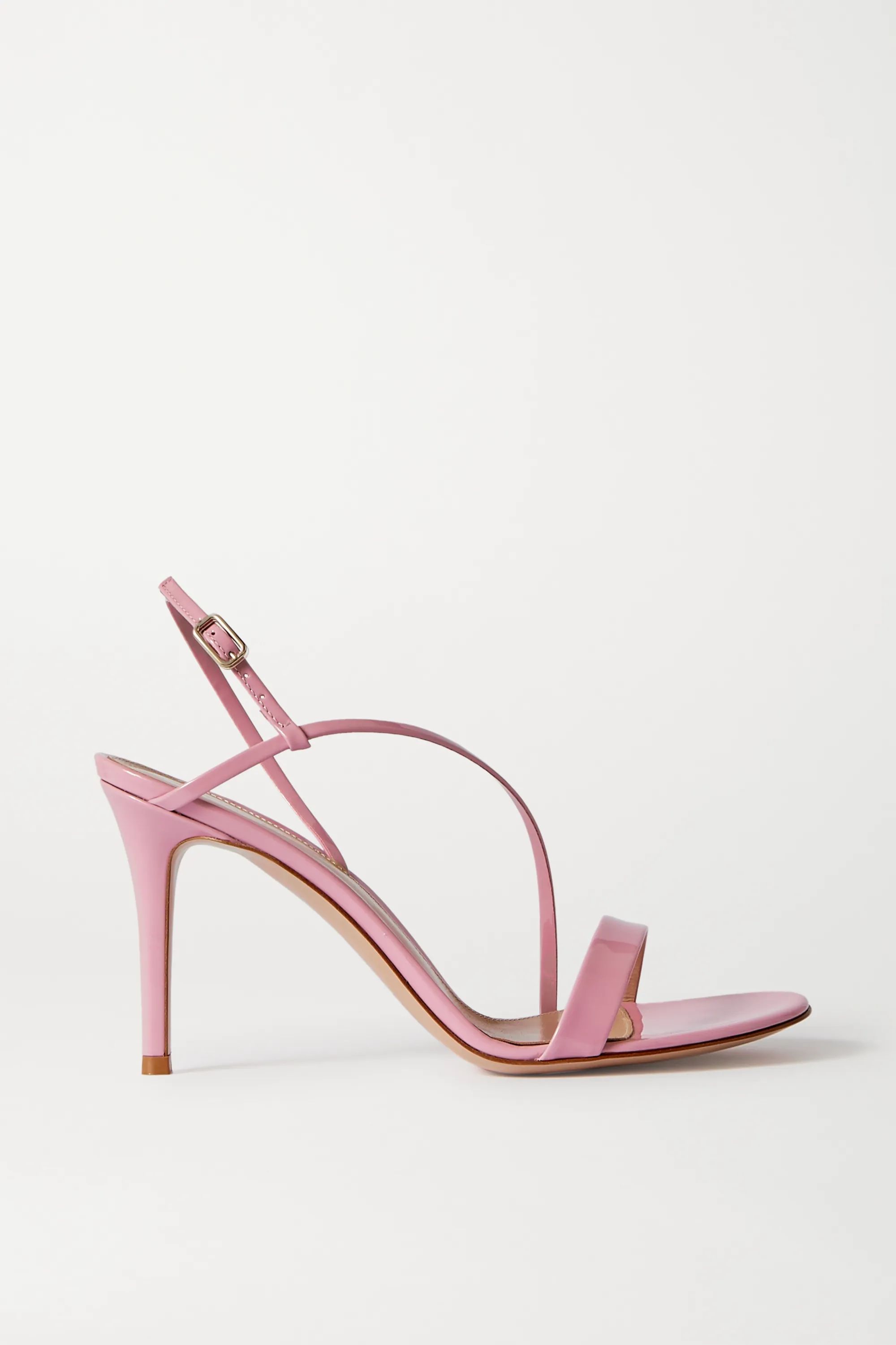 Pink Manhattan 85 patent-leather sandals | Gianvito Rossi | NET-A-PORTER | NET-A-PORTER (US)