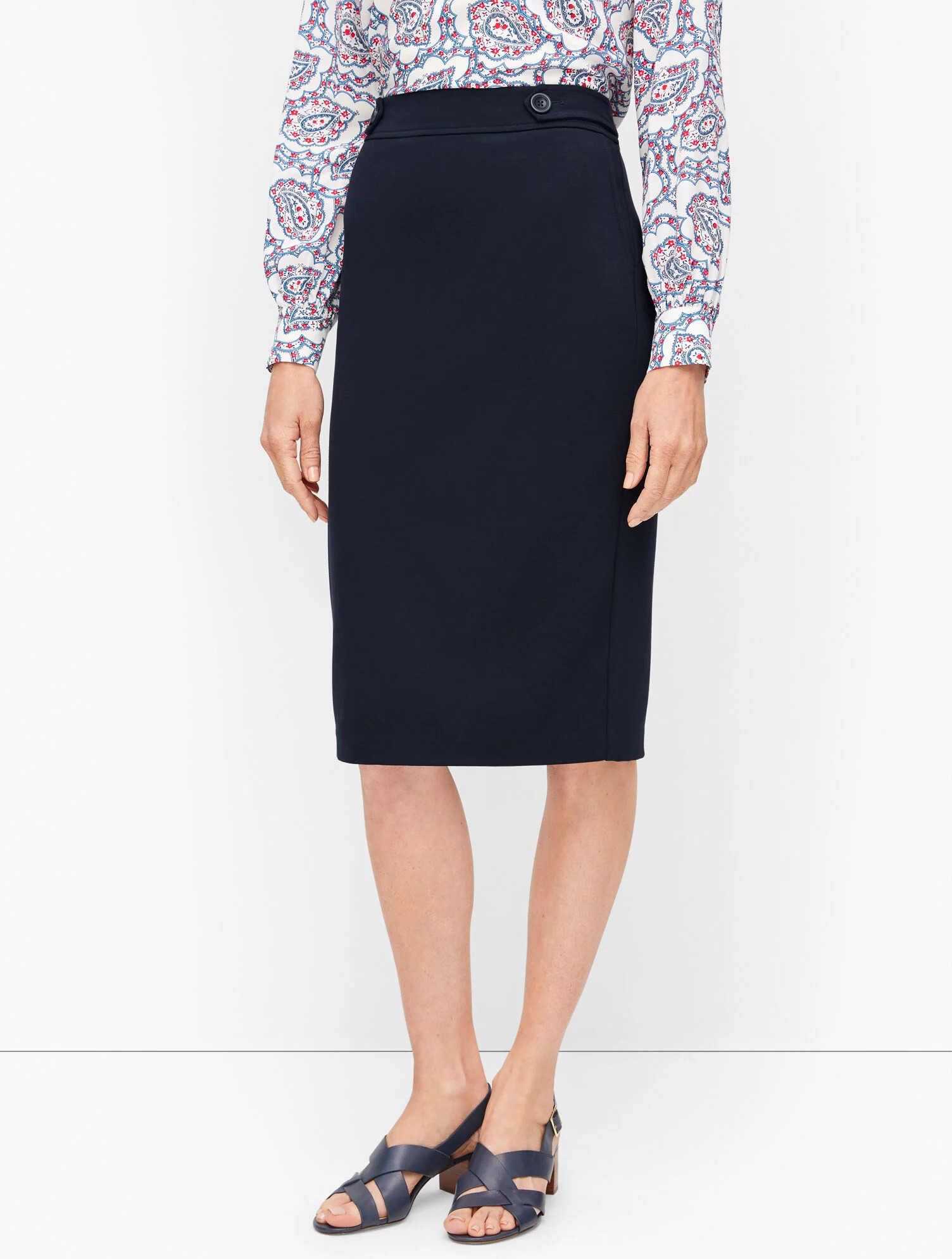 Luxe Knit Pencil Skirt | Talbots