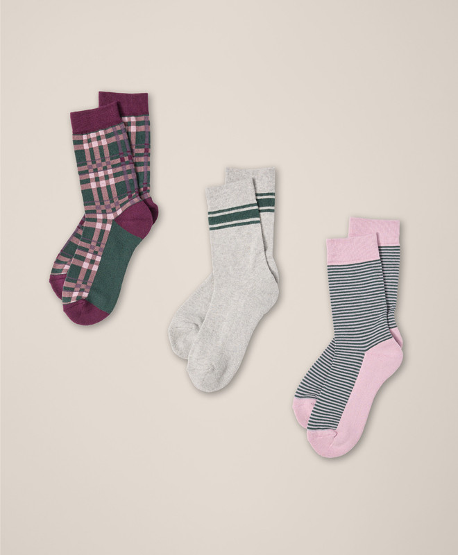Women’s The Perfect Crew Socks 3-pack made with Organic Cotton | Pact | Pact Apparel