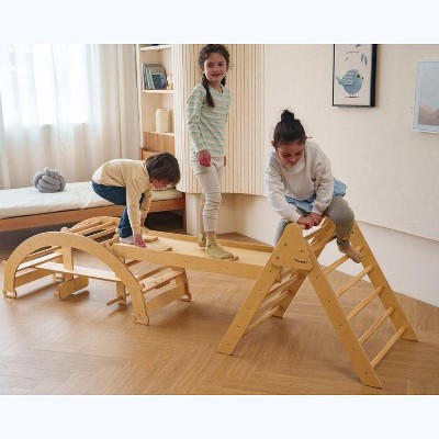 Avenlur Bazel - Pikler 6-in-1 Climber with Rocker Arch and Slide Set | Target