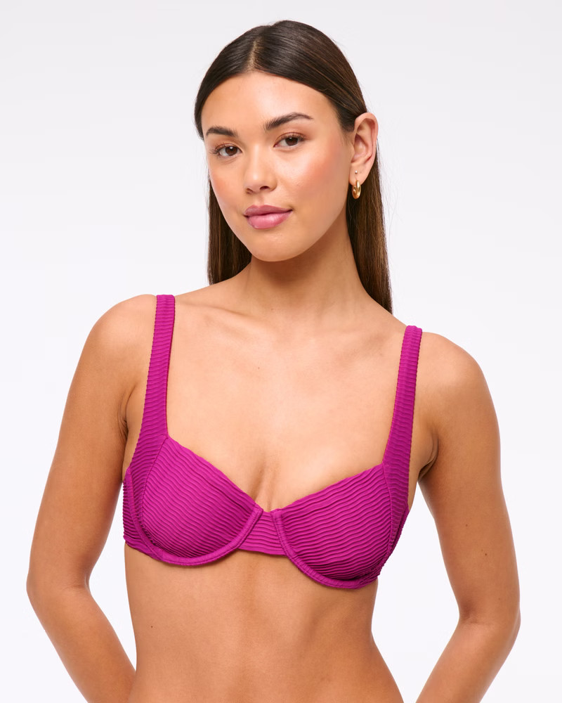 Wide Strap Underwire Bikini Top | Abercrombie & Fitch (US)