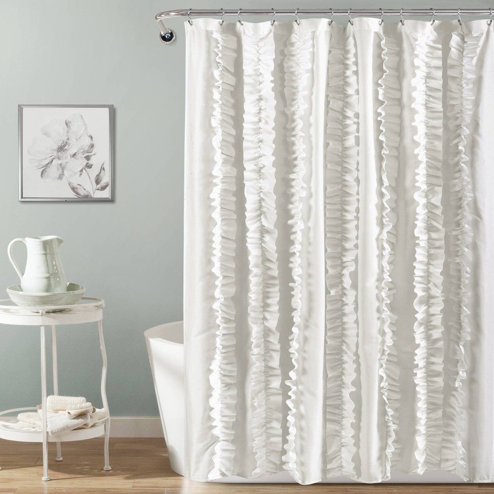 Belle Shower Curtain White - Lush Décor | Target