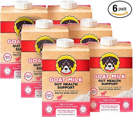 Goat Milk by Brutus Broth Meal Topper for Dogs and Cats – Formulated for Digestive Support & Mo... | Amazon (US)