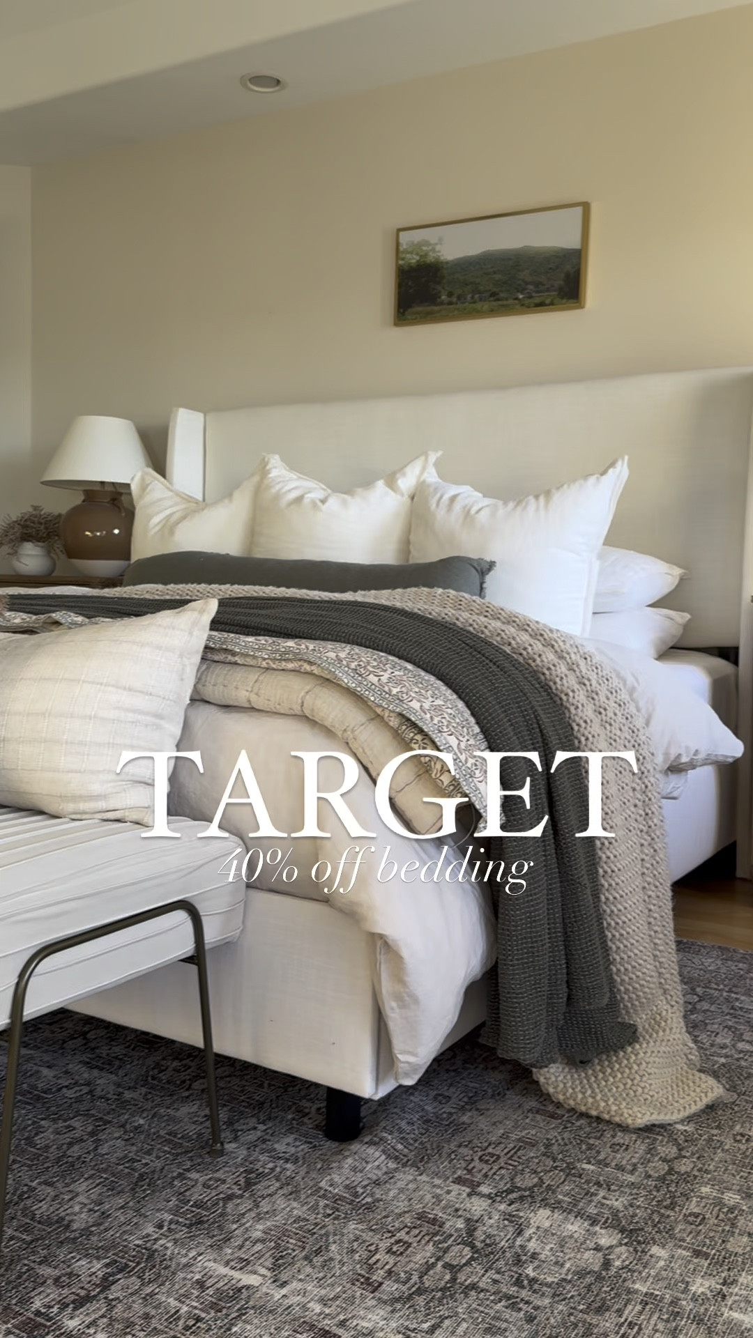 40% off  my favorite Target bedding!! And, my bed, rug and bench are all on sale! @wayfair #wayfairfinds @jossandmain #jossandmain @target #targetstyle #target #bedding #bedroom #bed 

#LTKHome #LTKMostLoved #LTKWatchNow