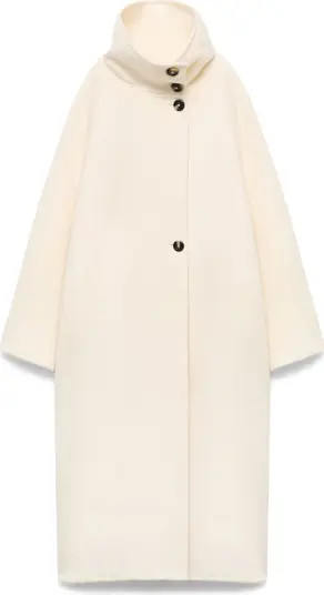 MANGO Selection Stand Collar Wool Blend Coat | Nordstrom | Nordstrom