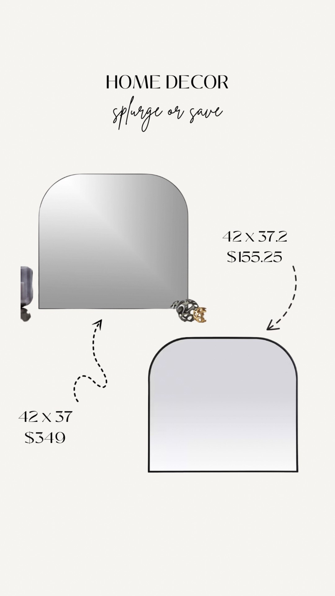 large wall mirror splurge or save 

#LTKSaleAlert #LTKHome #LTKStyleTip