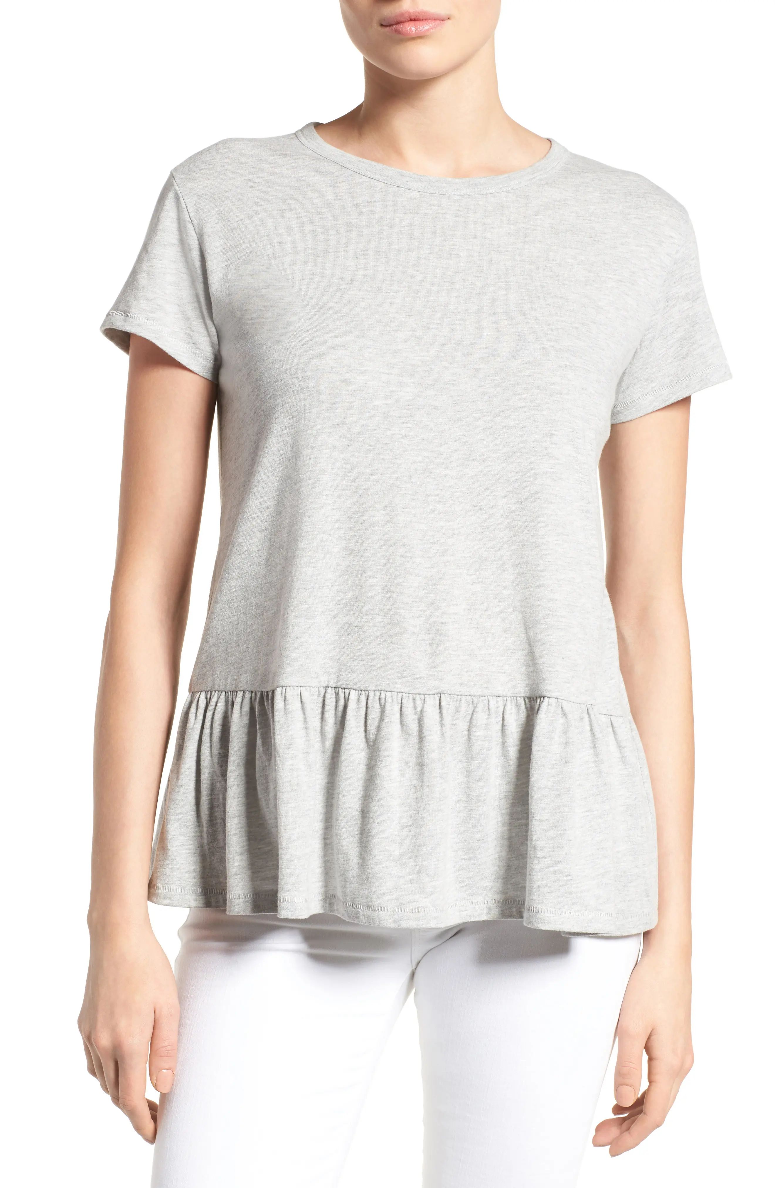 Women's Caslon Peplum Tee | Nordstrom