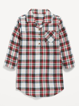 Matching Print Henley Nightgown for Toddler Girls | Old Navy (US)