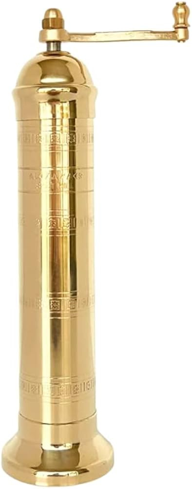 Alexander Home Original Greek Salt Mill, 9-Inch Brass \u2013 European Manual Salt Grinder Refilla... | Amazon (US)