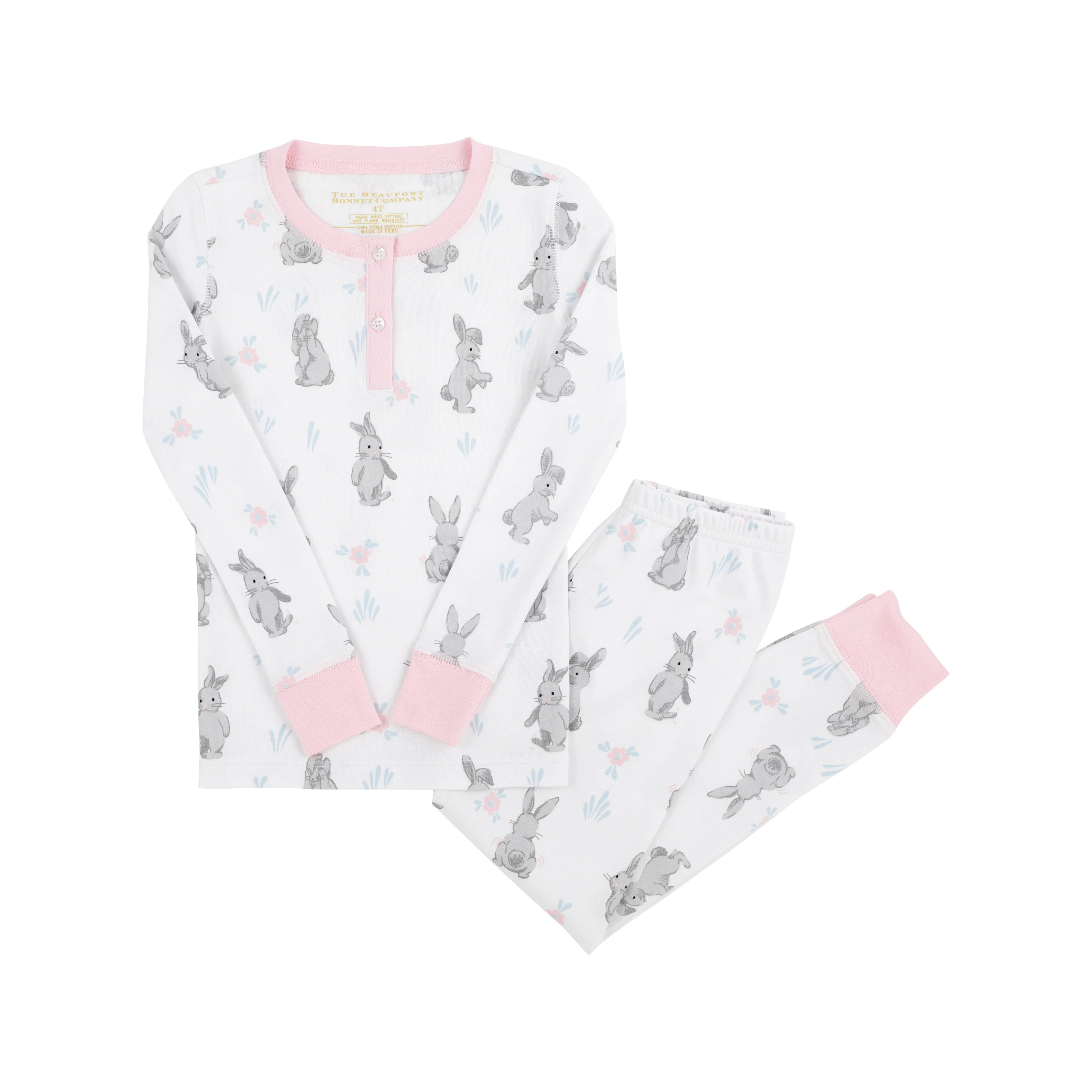 Sara Jane's Sweet Dream Set - Broad St. Bunnies (Pink) with Palm Beach Pink | The Beaufort Bonnet Company