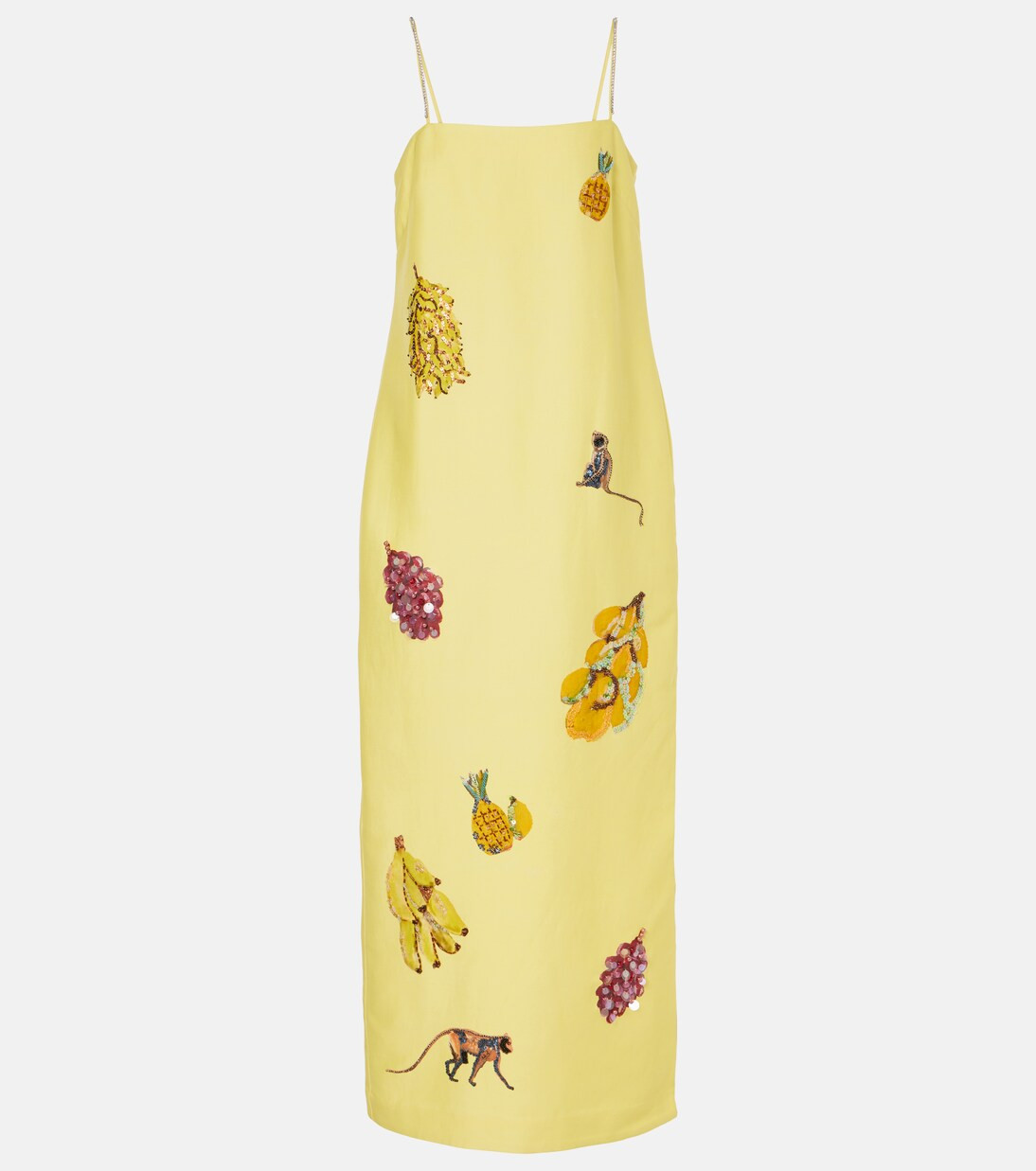 Diamond Dancer linen-blend midi dress | Mytheresa (US/CA)