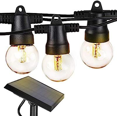 Brightech Ambience Pro - Waterproof Solar LED Outdoor String Lights – 1W Retro Edison Globe Bul... | Amazon (US)