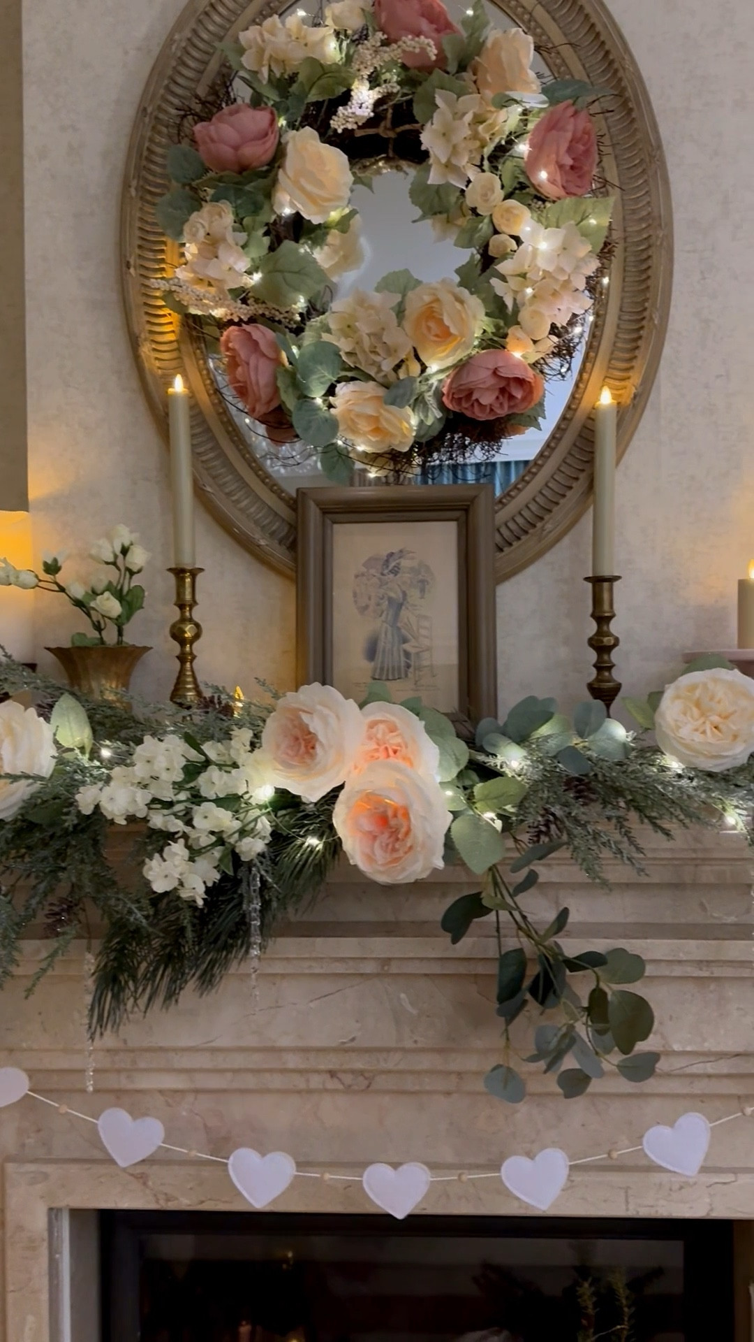 Spring home decor, romantic home decor, @Michaels faux roses, @Etsy vintage decor, living room mantel 

#LTKSeasonal #LTKSaleAlert #LTKHome