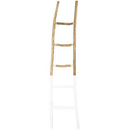 Creative Co-Op Dipped Decorative Wood Ladder, White | Amazon (US)