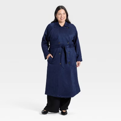 Women's Faux Suede Trench - A New Day™ | Target