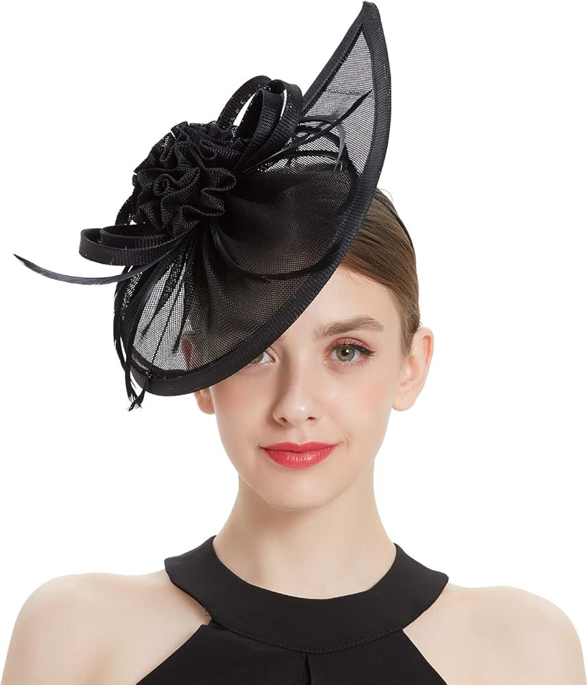 LATIMOON Fascinators Hat for Women Tea Party Headband Mini top Hats Cocktail Flower Mesh Feathers... | Amazon (US)