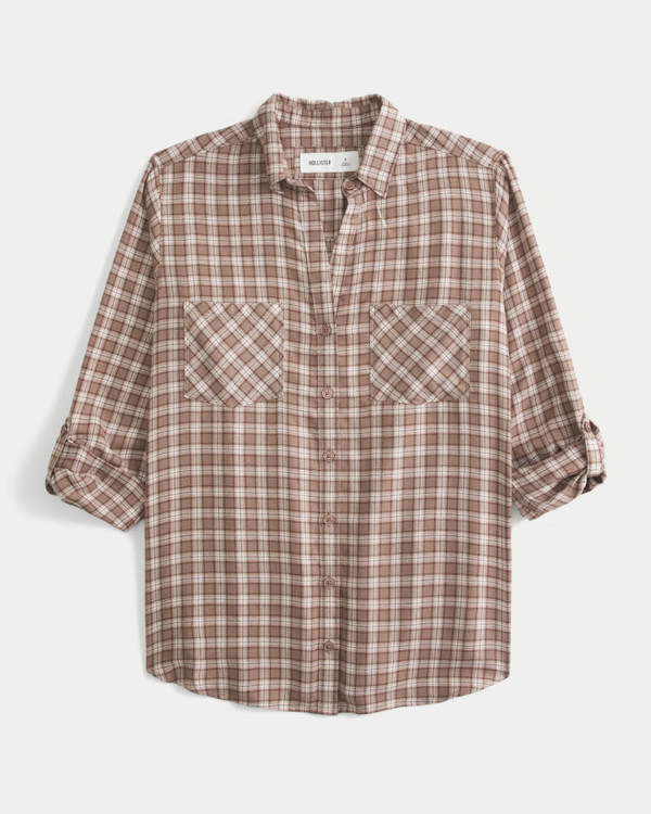 Oversized Flannel Shirt | Hollister (US)