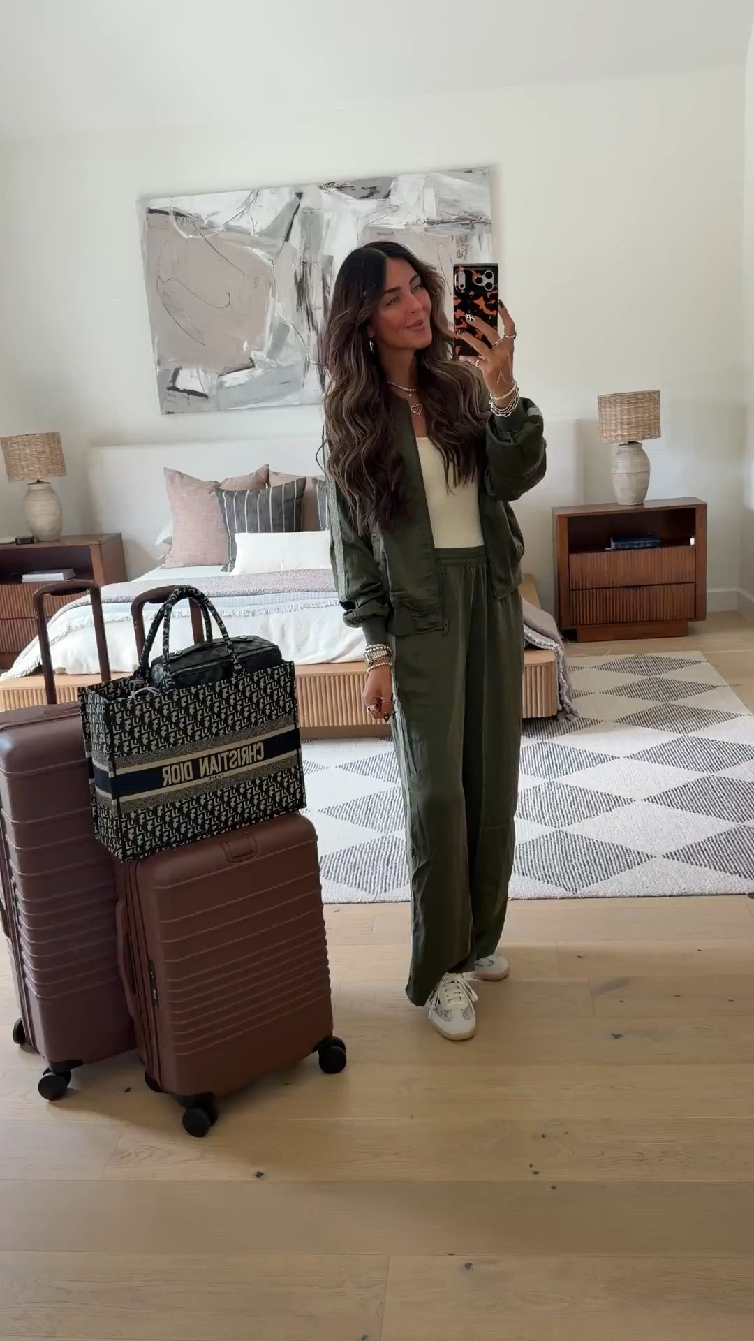 Brown wide leg pants - size S
Shirt - size S
Green pants - size M
Green jacket - size S
Bodysuit - size S

#LTKCon #LTKTravel #LTKActive